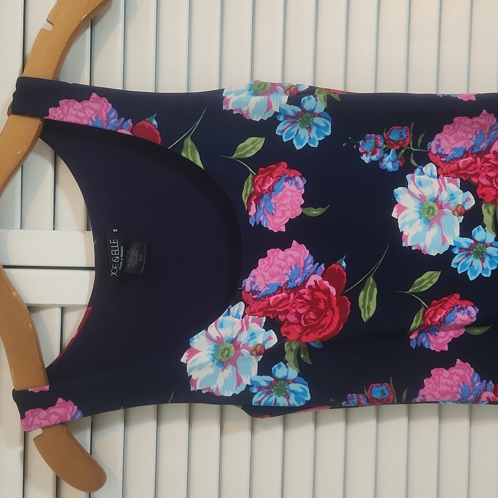Joe & Elle Blue Floral Bodycon Dress - Picture 2 of 7